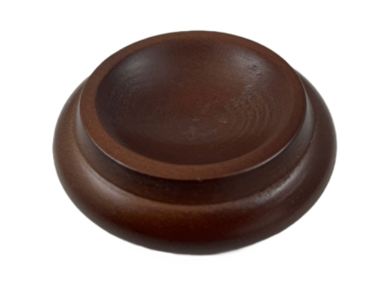 Walnut Satin Wood Piano Caster Cups for upright pianos.