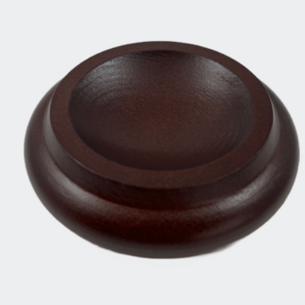 Walnut Satin Wood Piano Caster Cups for upright pianos.