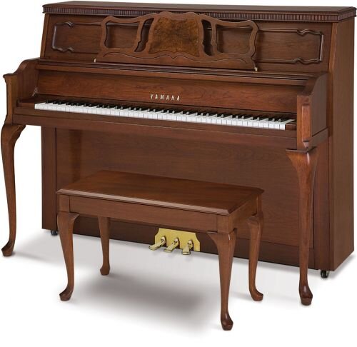 Yamaha P660 QA2 (Queen Ann) styling brown cherry finish